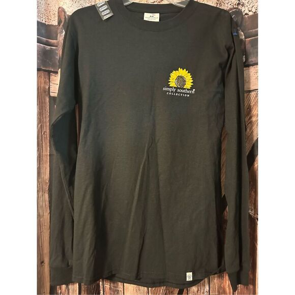 Simply Southern Long Sleeve T-shirt Blessed Nana Sunflower size Small NWT - Picture 4 of 4